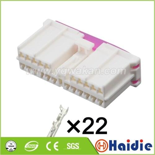 2sets auto 22pin cable housing plug wiring harness unsealed connector 7183-4021