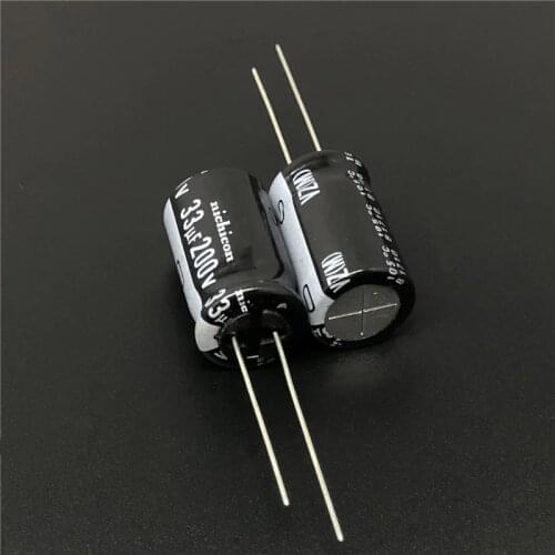 5pcs/50pcs 33uF 200V33uF NICHICON VZ Series 12.5x20mm Wide Temperature Range Aluminum Electrolytic Capacitor Long Feet