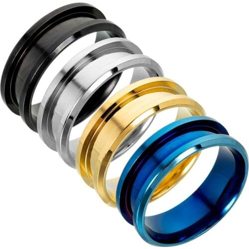 8mm Handmade Metal Blank Rings DIY Jewelry Making Supplies Craft