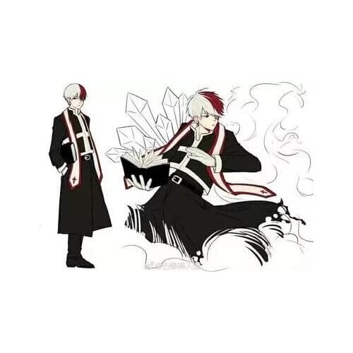 Unisex Anime My Hero Academia Todoroki Shouto Halloween Cosplay Costume Fashion Coats Black Uniform Suit Full Set