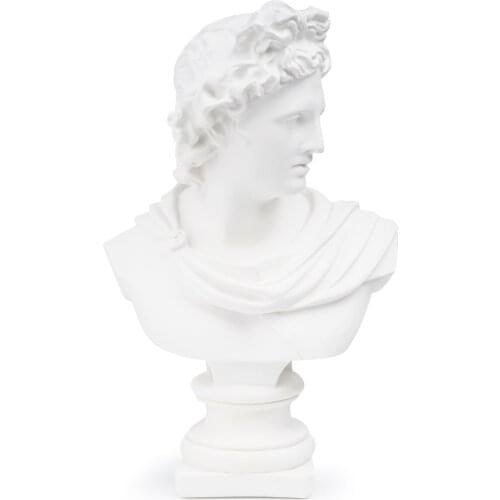 Apollo Head Portraits Bust Gypsum Greek Mythology Adelos Statue Home Decoration Resin Art&Craft Sketch Practice 31cm L1596