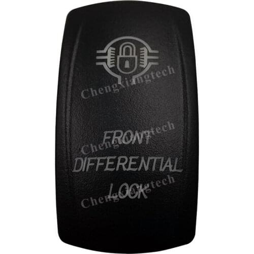 Car Boat Truck Backlit Swtich Cap-Laser Engraving- FRONT DIFFERENTIAL LOCK-for Led Carling Narva 4x4 Rocker Switch, Cover Only