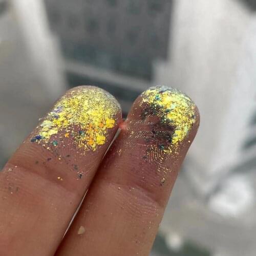 White Chameleon Flakes Pigment Holographic Glitters Transparent Aurora Flake