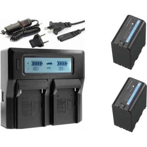 BP-U60 BP U60 BP-U65 BP-U30 BP-U90 U30 Battery+LCD Dual Charger for Sony PMW-150 PMW-160 PMW-300 PMW-EX1 EX3 EX280 EX260 PHU-60K