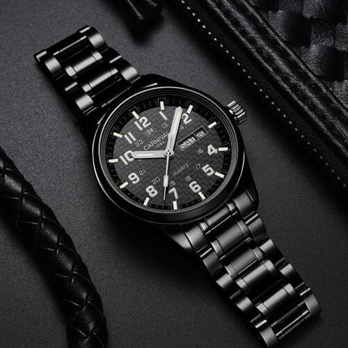 Relogio Masculino 2020 CARNIVAL Sports Watches Waterproof Japanese Movement Quartz Mens Watch Luminous Business Watches For Men