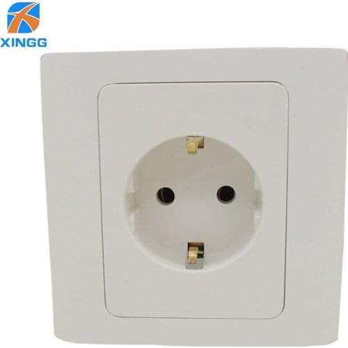EU European 86 AC Power Electrical Wall Socket Outlet German Type F Schuko Plug Adaptor Adapter Fr Home Appliance 16A 250V 4000W