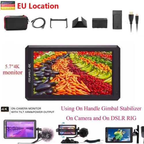 Feelworld F6 5.7" IPS Camera Monitor 1920X1080 4K Monitoring DSLR Monitor for Sony Canon Nikon etc.DSLR/Mirrorless Camera