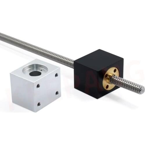 T8 Lead Screw Nut Housing Bracket For 3D Printer Parts T8 Trapezoidal lead 8 10 12 14mm Conversion Nuts Seat Aluminum Block