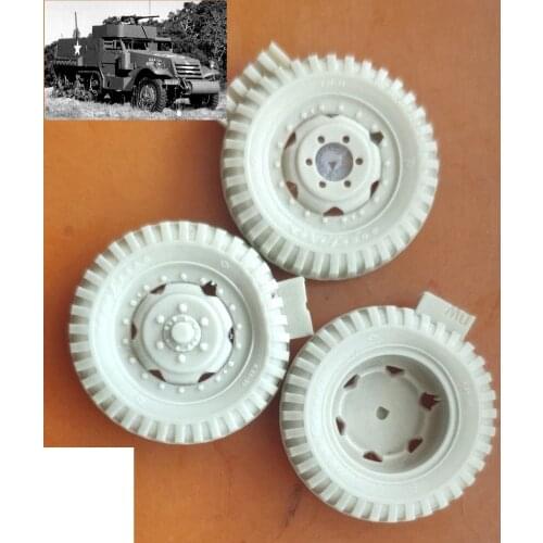Sagged Wheels for WWⅡ M3 half truck aromoured vehicle 1/35 Assembly model Resin parts Toys albuginea