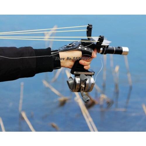 Professional Fishing Slingshot Set Powerful Fishing Catapult Laser Slingshot Super Strong Slingshot Outdoor Hunting Shooting