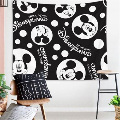 Cartoon Wall hanging Tapestry Disney Mickey Minnie Mouse Pattern Mandala Tapestry Carpet Children Baby Kids Bedroom Home Decor