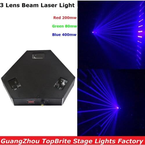 New Arrival 3 Lens 680mW RGB DMX Laser Projector Disco DJ Stage Shows Lighting Professional 3 Heads Beam Laser Lights Fast Ship