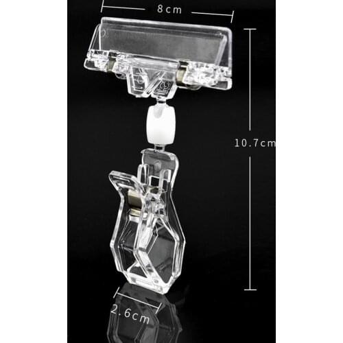 POP Advertising Clips Plastic Sign Display Price Label Tag Clip Double Clip U Clip +T Clip Shelf Clamp In Supermarket Retails