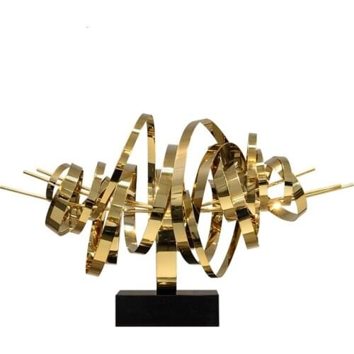 Simple metal stainless steel jewelry ornaments crafts hotel lobby living room model room creative home soft decoration