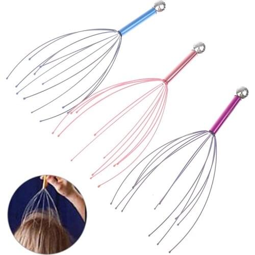 Head Relax Massager Head Hair Held Scalp Neck Equipment Stress Release Relax Massager Physician Steel Ball Massager