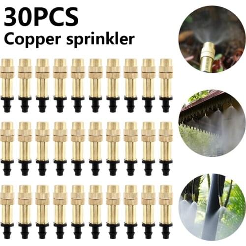 Adjustable Copper Atomizing Nozzle Drip Irrigation Sprayer Micro Sprinkler Garden Cooling Irrigation Equipment