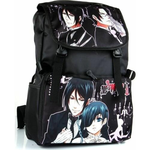 Anime Black Butler Cosplay Backpack Sebastian Michaelis Cartoon Student School Shoulder Bag Teentage Laptop Travel Knapsack