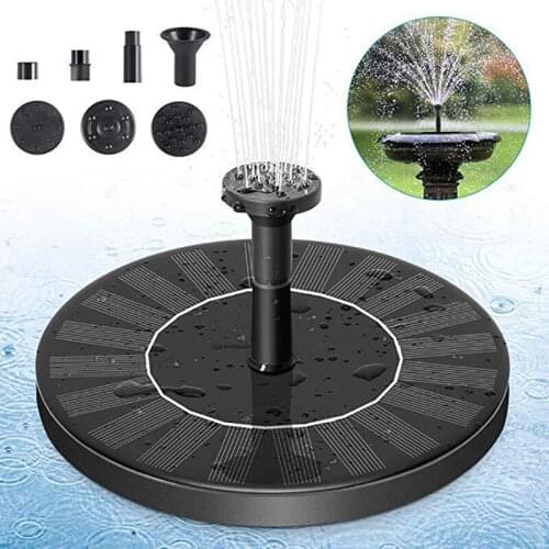 Garden Pool Pond Floating Solar Fountain Waterfall Bird Bath Solar Panel Powered Fountain Water Pump Outdoor Garden Decoration