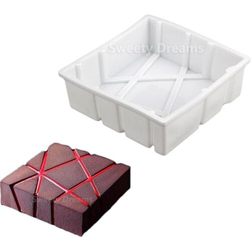 Cube Twill Shaped Cake Silicone Mold For Baking,DIY Mousse Bread Muffin Cake Molds For Kitchen Accessories Pastry Tools