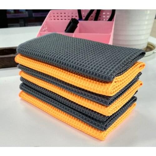 Honeycomb cloth Lint Free Soft Microfibre Car wash cloth wash cloth for Washing Dusting Cleaning Accessories Machine Washable