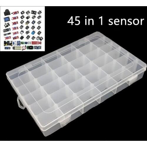 For arduino 45 in 1 Sensors Modules Starter Kit better than 37in1 sensor kit 37 in 1 Sensor Kit UNO R3 MEGA2560