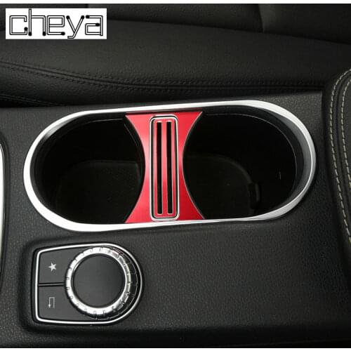 For Mercedes Benz CLA 200 260 GLA A Class Car Styling Accessories Aluminium Alloy Cup Holder Cover Frame Trim Stickers NEW
