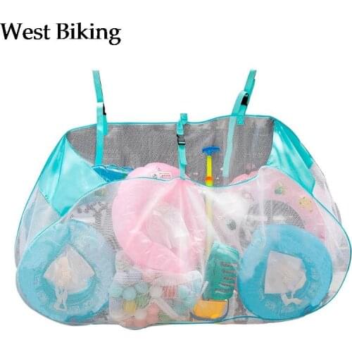 Swimming Pool Storage Bag Large Capacity Foldable Hook Hanging Mesh Bag