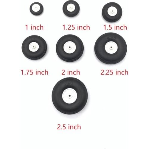 Light Weight High Elasticity PU Wheel 1inch-2.5inch For RC Plane Landing Gear Accessories