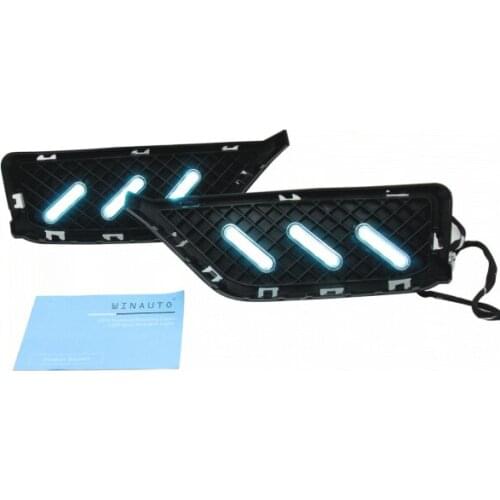 Led Drl Daytime Running Light for BMW X1 2013-2014 with Yellow Turn Signal and Blue Night Mode