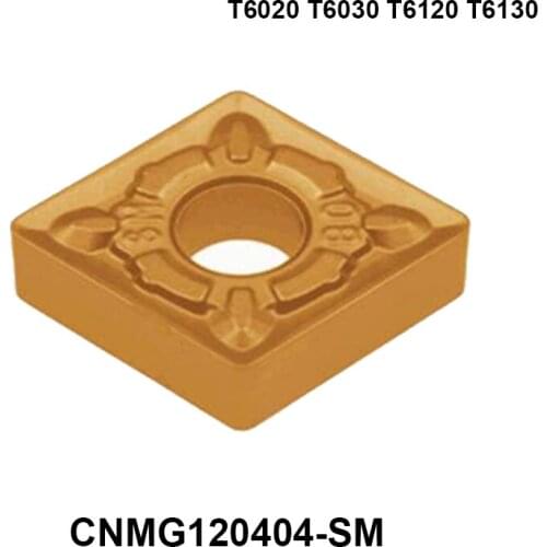 Original 10pcs CNMG120404-SM CNMG120408-SM T6020 T6030 T6120 T6130 Carbide Inserts Lathe Cutter Turning Tools CNC