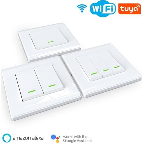 CBE Tuya WiFi Version Smart Rocker switch 1 2 3 Gang Tuya Zigbee Voice Control Physical Button for Alexa Google Home