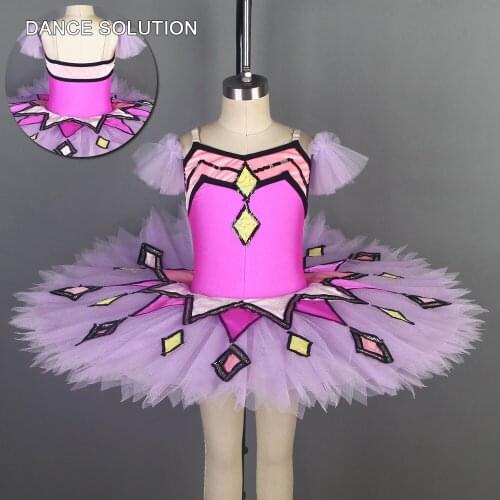 High Quality Pancake Ballet Tutu Ballerina Dancing Tutus Spandex Top Stiff Tulle Skirt Children & Women Performance Wear BLL105
