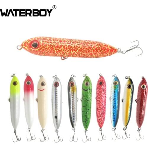 WATERBOY Floating Pencil Lure 9.6cm12.2g Hard Pencil Fishing Lures Topwater Artificial Bait Tackle for Jigging Fishing