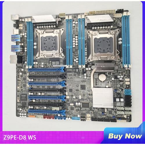 Z9PE-D8 WS For Asus Server Motherboard For E5-2680 V2 14*SATA 7*PCI-E Fully Tested