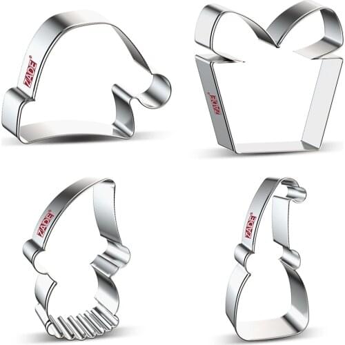 ZADE Christmas Cookie Cutter for Christmas Party Santa Claus Biscuit / Fondant / Pastry Cutter - Stainless Steel