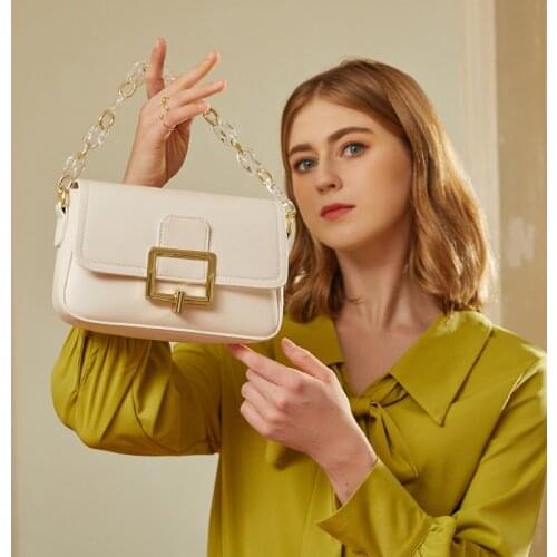 Woman bag diagonal small bag 2021 designer shoulder bag fashion new spot white soft leather pu bag messenger bag
