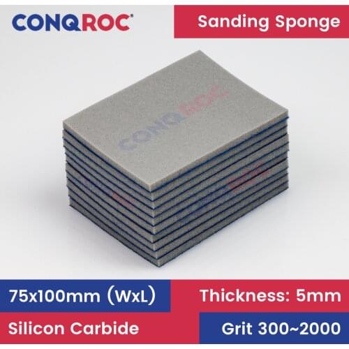 10 Pieces 75x100x5mm Sand Sponges Sanding Blocks Abrasive Sand Papers for Cellphone Car Computer PC Polishing Grinding