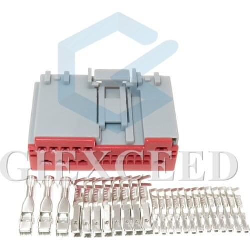 2 Sets 24 Pin Car Auto Power Speaker Cable Socket Audio Connect Wire Connector With Terminals For BUICK