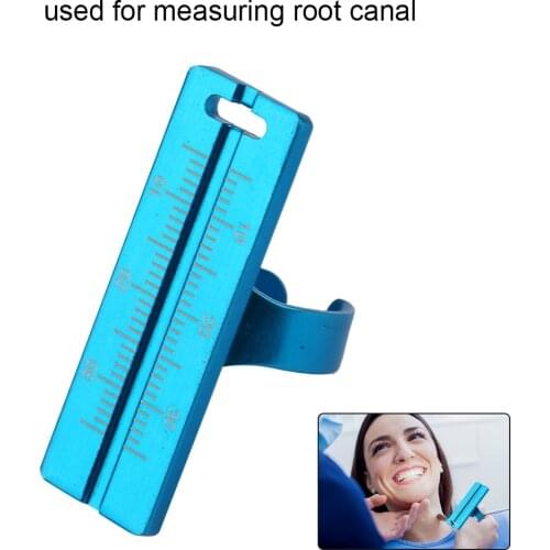 1 Pcs Small Size Root Aluminum Alloy Dental Finger Ring Ruler Instrument Dentist Equipment Accurate Measuring Root Canal Tool