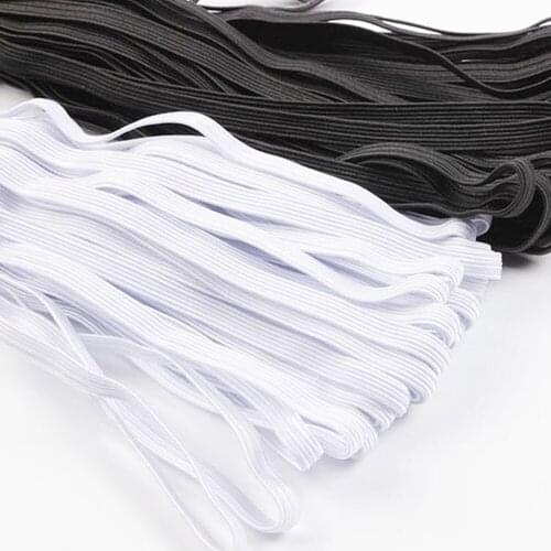 50yards 3mm high quality flat elastic bands elastic ribbon spool sewing elastic tape cords diy handmade sewing accessories