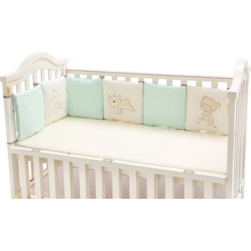 6pcs 30*30cm Plush Infant Crib Bumper Newborn Bed Crib Side Protect Bumper bed protector baby kids cotton