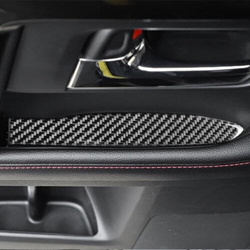 8Pcs Genuine Carbon Fiber Car Inner Door Storage Box Mats Pads Fit For Toyota 4runner 2010-2020 Car Styling