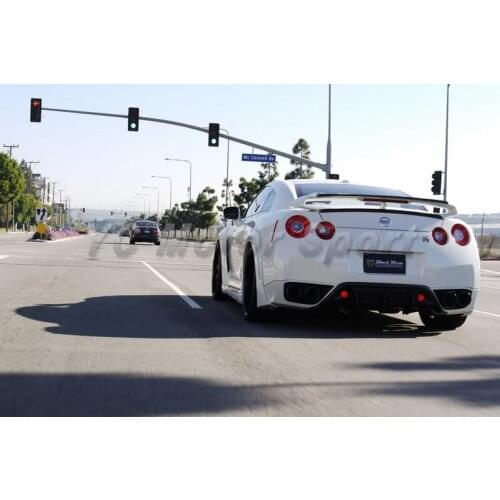 Car Accessories Carbon Fiber WA Style Rear Diffuser Addon Fit For 2008-2010 R35 GTR Rear Bumper Diffuser Addon with Brake Light
