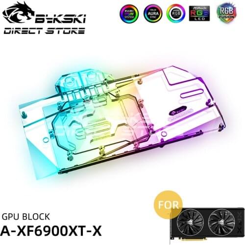 Bykski ARGB GPU Block Water Block For XFX RX6900XT Video Cards Block Cooler PC Watercooling VGA block A-XF6900XT-X