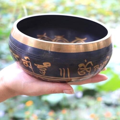 Handmade Buddha Sound Bowl Tibetan Bronze Chime Metal Bell Yoga Meditation Bowl Yoga Meditation Bowl Buddhist Sound Therapy