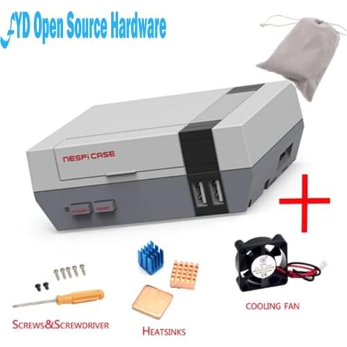 1set Mini NES NESPI CASE Retroflag Case with Cooling Fan Designed for Raspberry Pi 3 / 2 / B