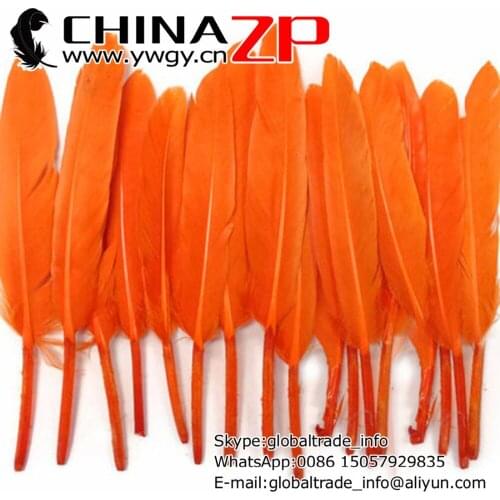 CHINAZP Factory 100% Exporting 200pcs/lot Top Quality Dyed Orange Duck Cochettes Loose Feathers
