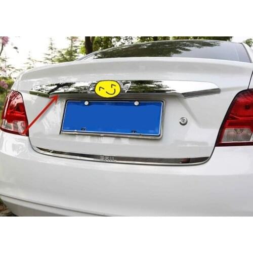 For Chevrolet SAIL 2010-2018 stainless steel/ABS Chrome tailgate trim trunk door decorative strip anti-scratch car accessories