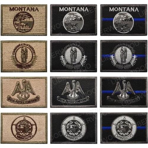 LIBERWOOD United States Kentucky Louisiana Montana Minnesota state patch US USA states tactical patch applique hook loop patch