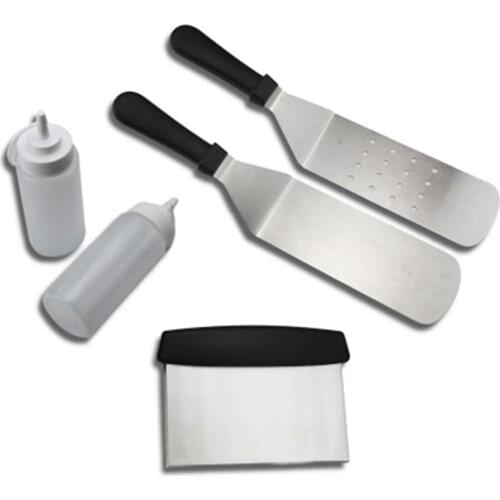 Stainless Steel Spatula and Grill Pan Spatula-Grill Set is Perfect for Cast Iron Grill Flat Top Grill